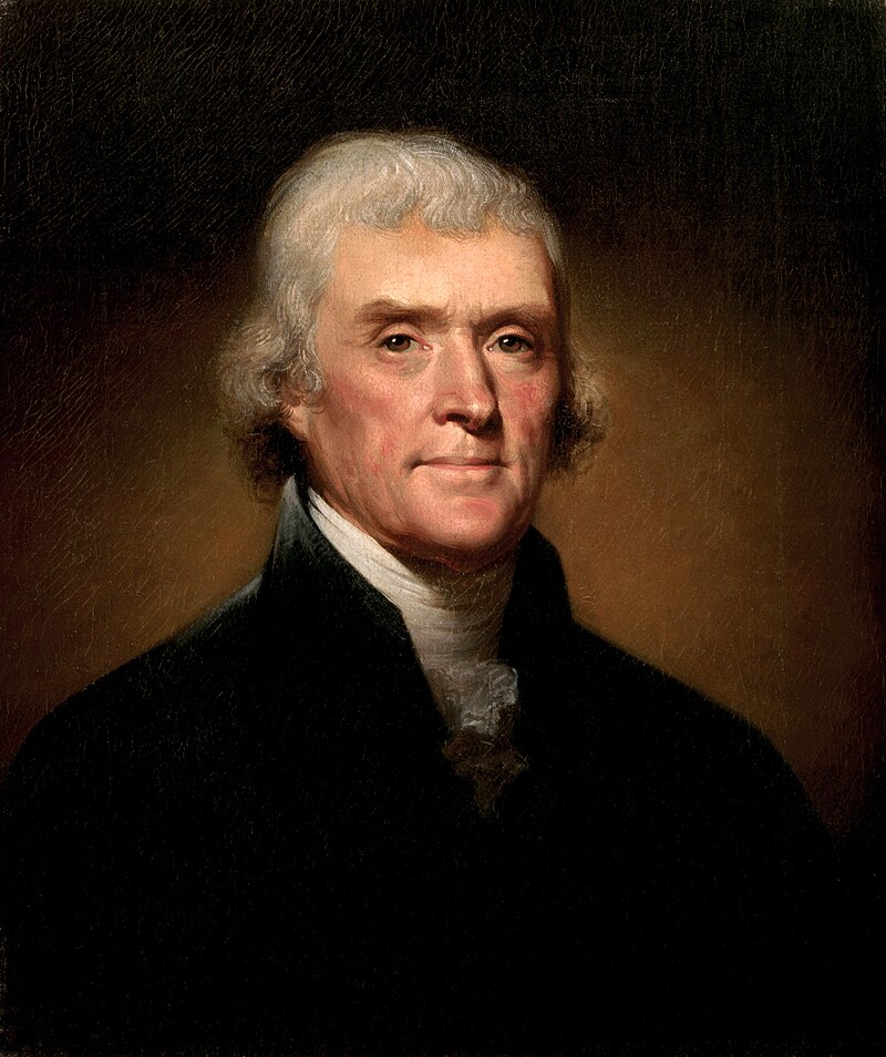 potrait of Thomas Jefferson by Rembrandt Peale